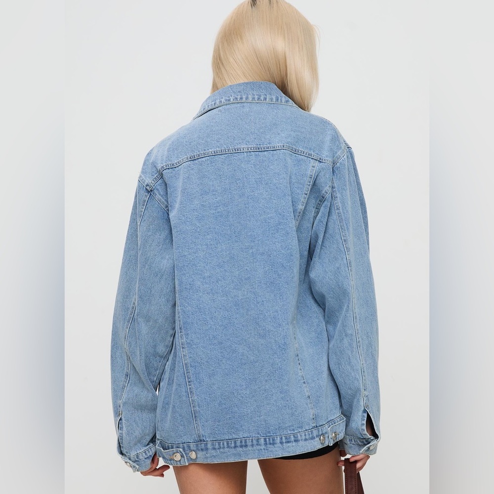 Princess Polly Oversized Denim Jacket NWT - Picture 3 of 10